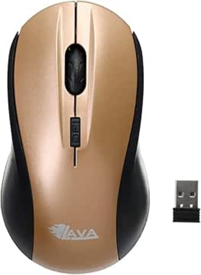 Lava ST-13 Wireless Optical Mouse - Gold Black